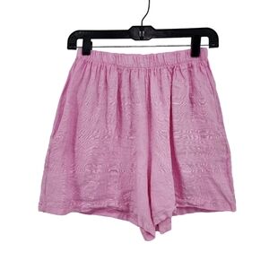 Marche Women's The Zion 100% Linen Shorts in Rosa